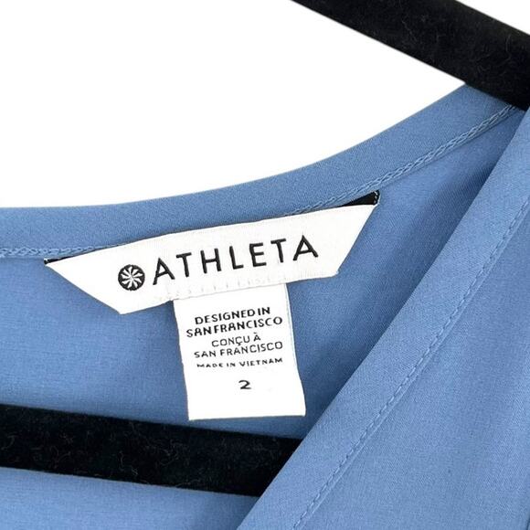 Athleta Brooklyn Jumpsuit Sleeveless Stretch Cottage Blue Size 2 - Picture 11 of 13